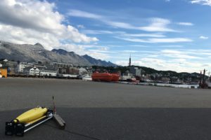 Seaglider in Norway ready to be loaded onto research vessel