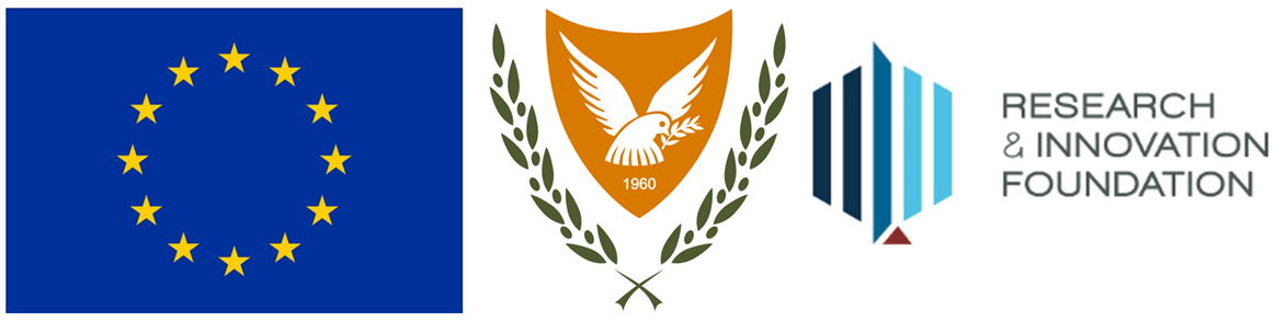 Logos of the European Union, the Republic of Cyprus and the Research & Innovation Foundation
